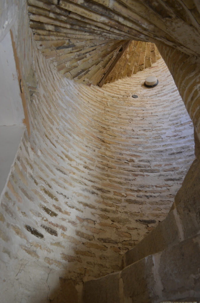 Winding brick staircase at Chorbakr